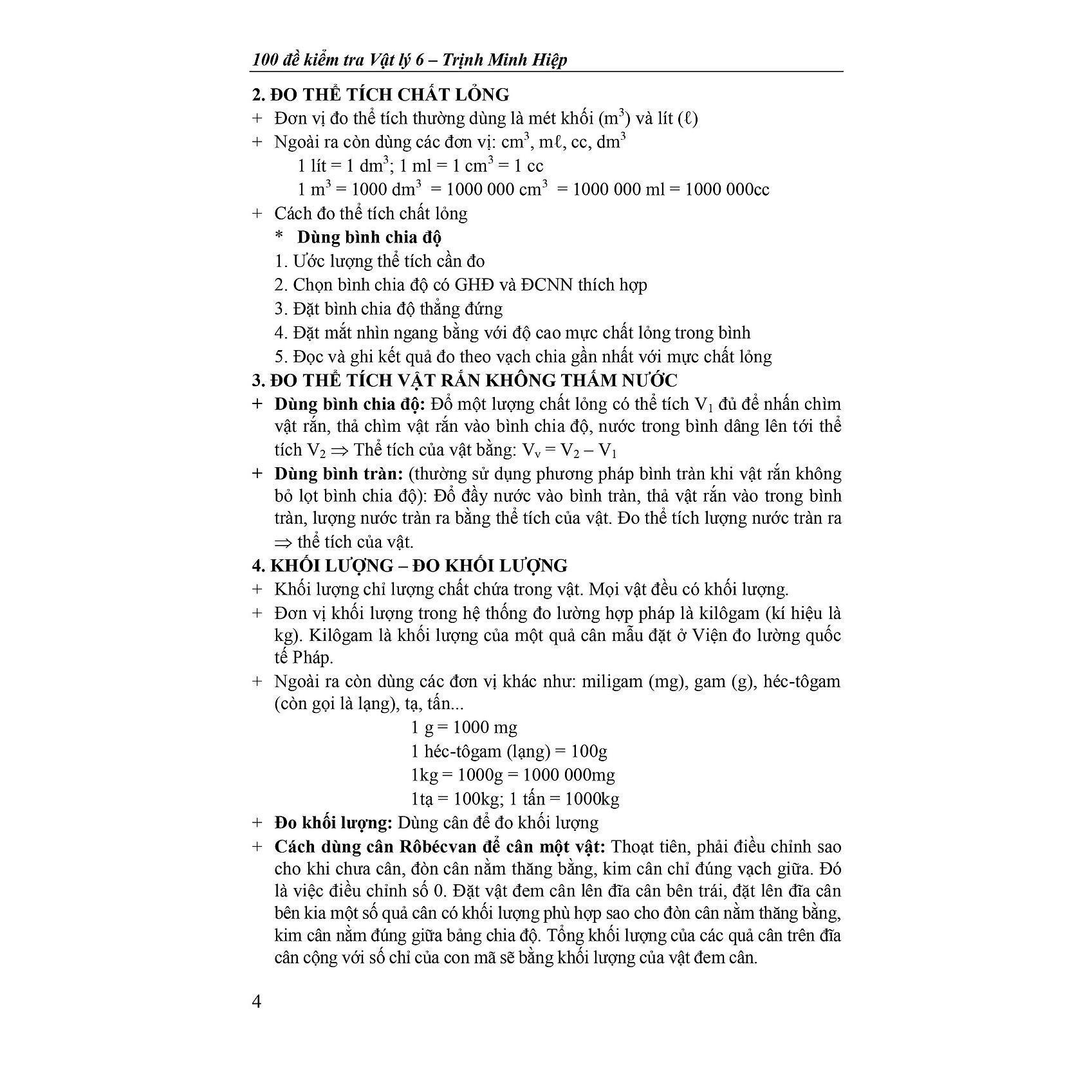 Sách - 100 Đề Kiểm Tra Vật Lý Lớp 6 - Biên Soạn Theo Chương Trình Mới - Khang Việt Book
