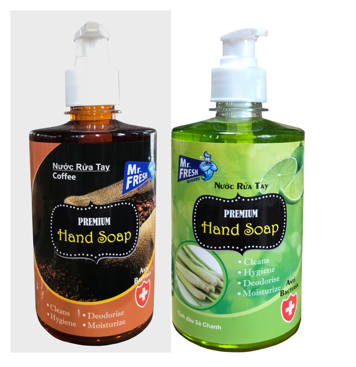 Combo 2 chai nước rửa tay Hand Soap 500ml Hương Cam Quế Và ,Xả Chanh