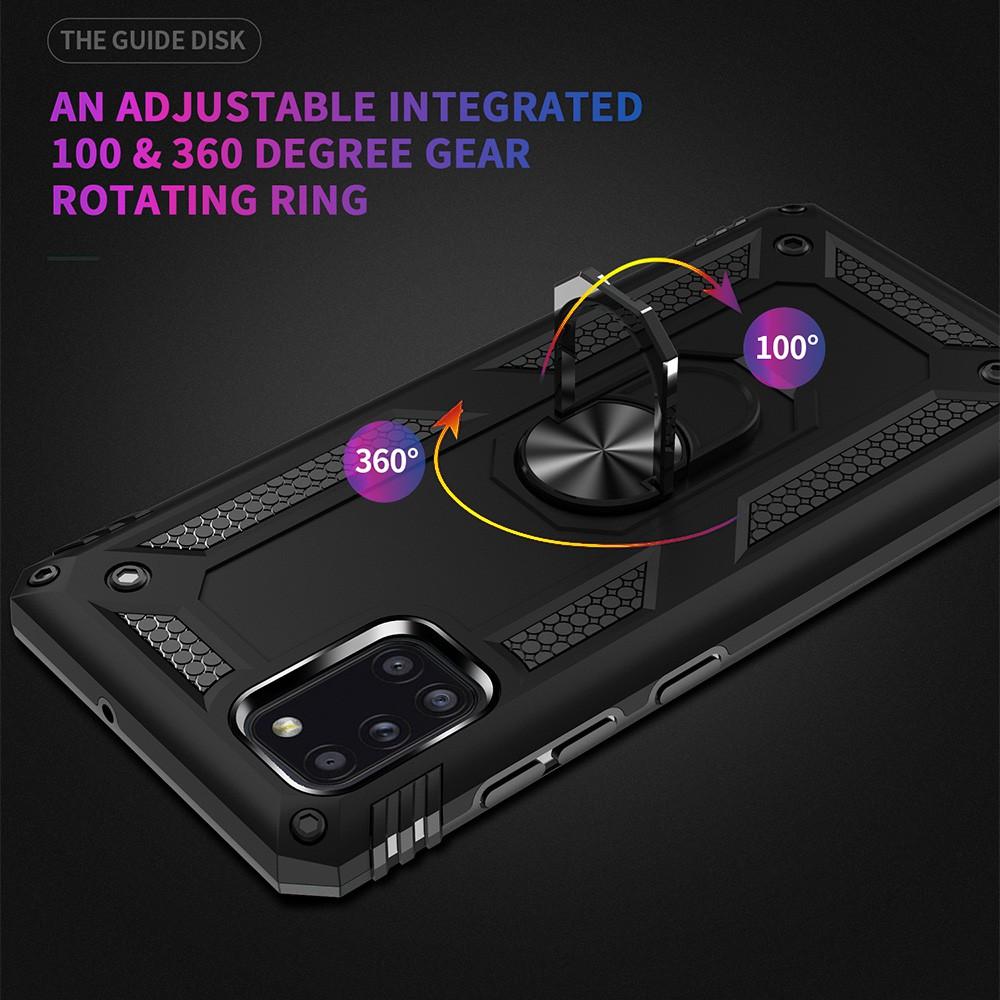 Ốp lưng cho Samsung A31 chống sốc 2 lớp kèm nhẫn iring làm giá đỡ