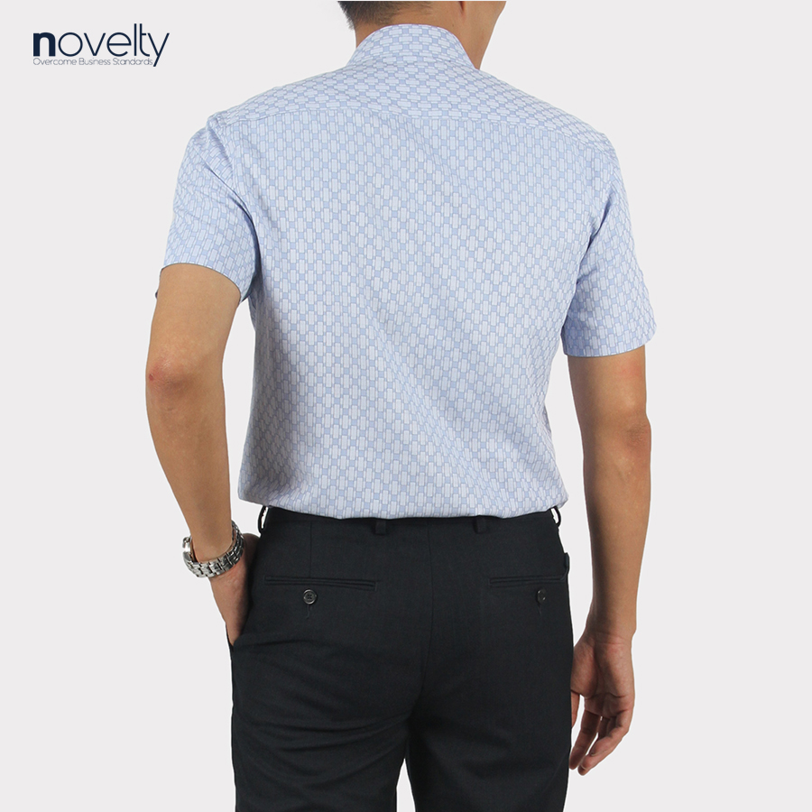 Áo sơ mi nam ngắn tay Novelty Regular fit hoa văn NSMMINMTCR220600N