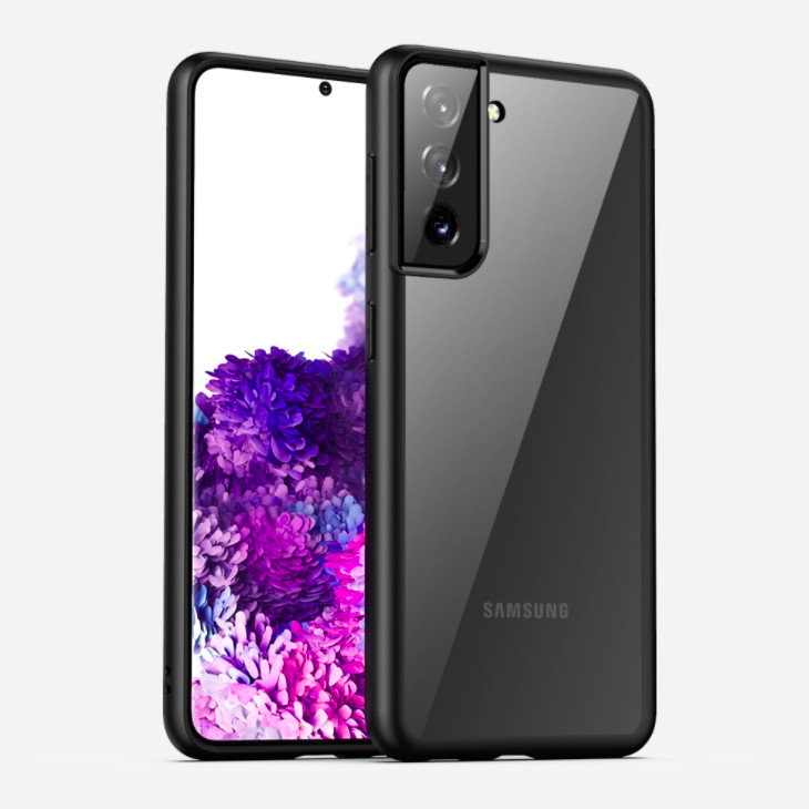 Ốp lưng kính trong viền màu chống sốc không ố vàng cho SamSung Galaxy S21 Ultra, S21 Plus- Hàng nhập khẩu