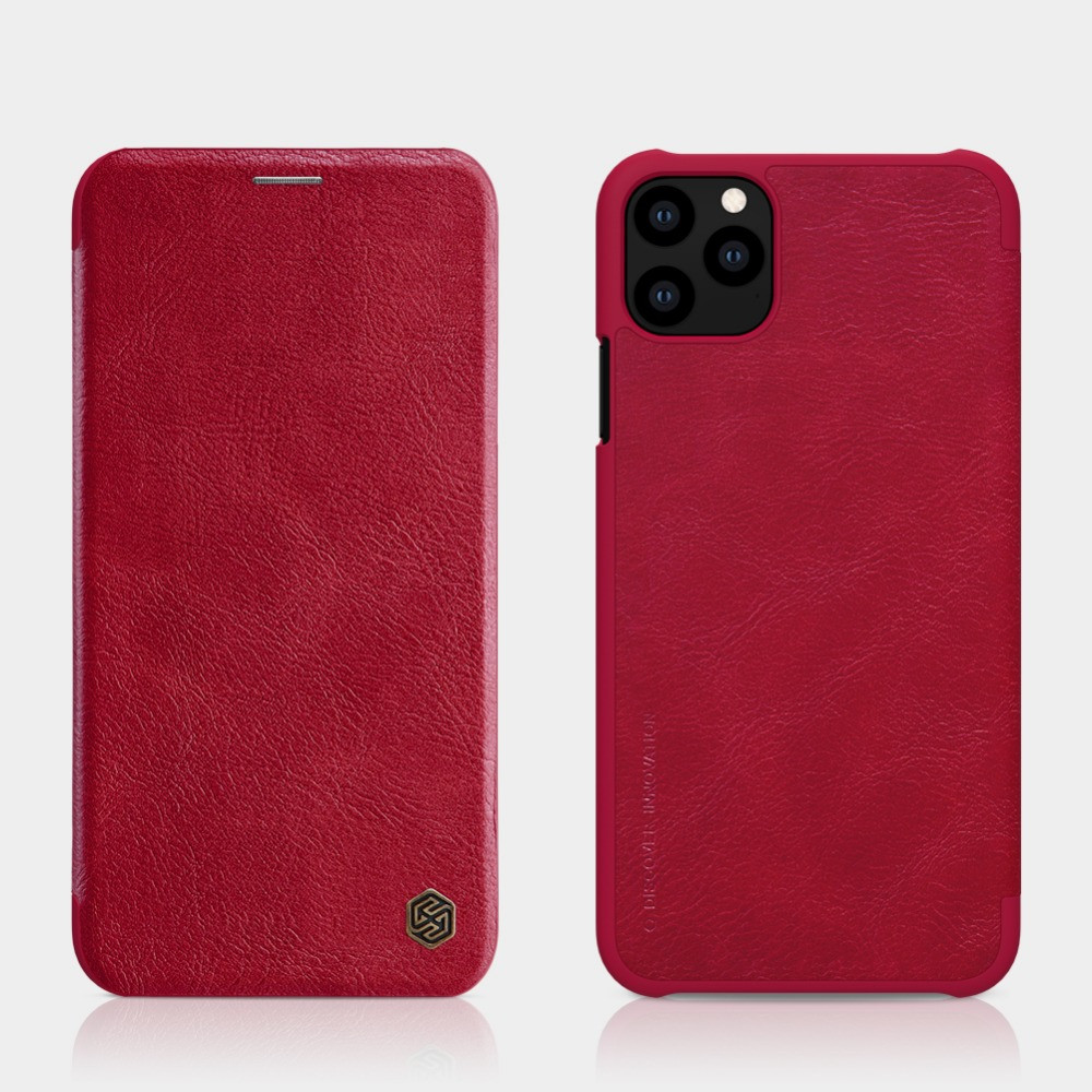 Bao case da cho iPhone 11 Pro hiệu Nillkin Qin (có ngăn đựng thẻ, mặt da tinh xảo) - Hàng chính hãng