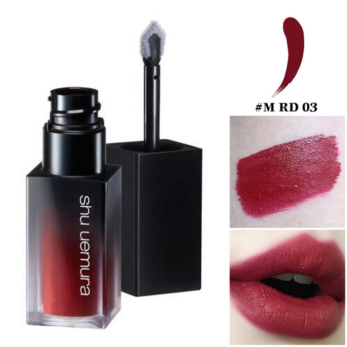 Son Shu Uemura Rouge Unlimited Liquid Matte M RD 03 Màu Đỏ Mận (Chất Son Kem Lì)