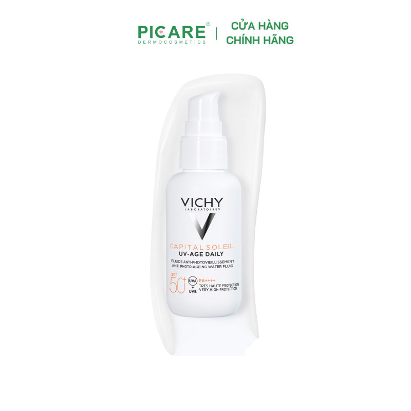 Gel Chống Nắng Bảo Vệ Da, Ngừa Thâm Nám Vichy Capital Soleil UV Age Daily SPF50 50ml