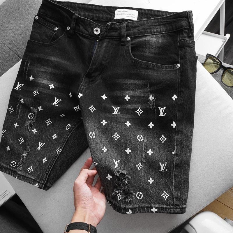 Quần short Jean Nam VNXK xịn chất jean cao cấp màu xám