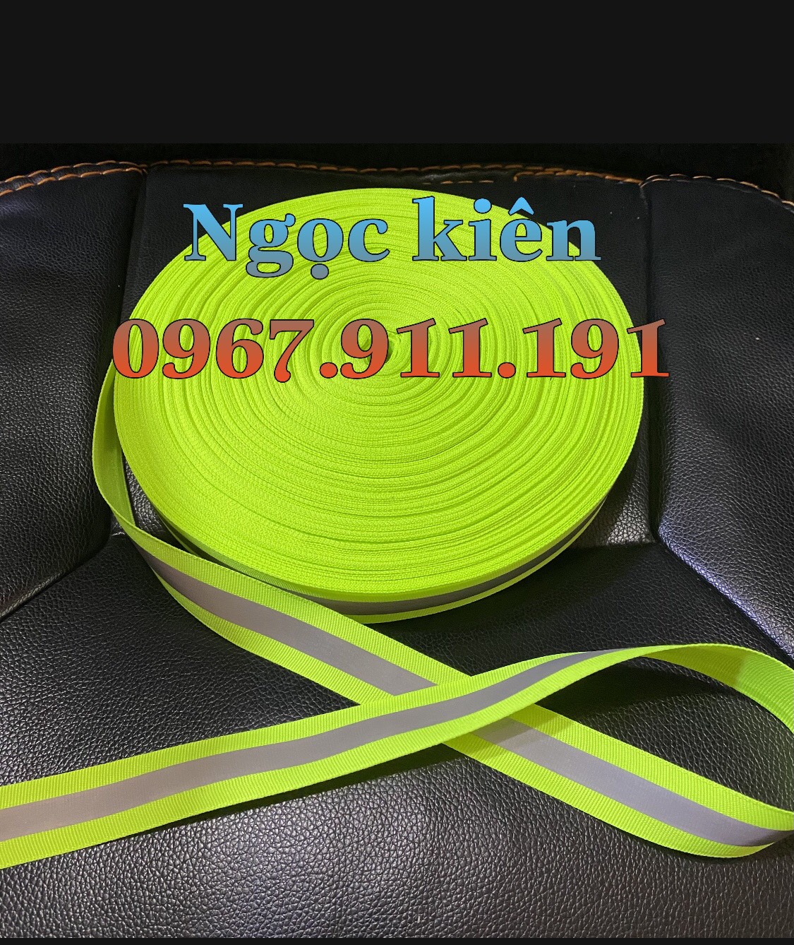 Dây vải phản quang phân luồng giao thông bản 5cm dài 100 mét