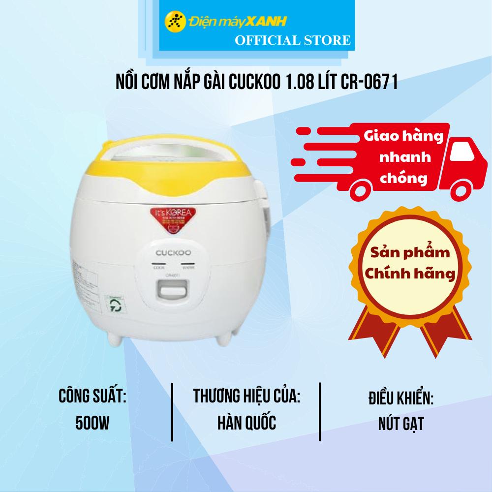 Nồi cơm nắp gài Cuckoo 1.08 lít CR-0671 - Hàng Chính Hãng