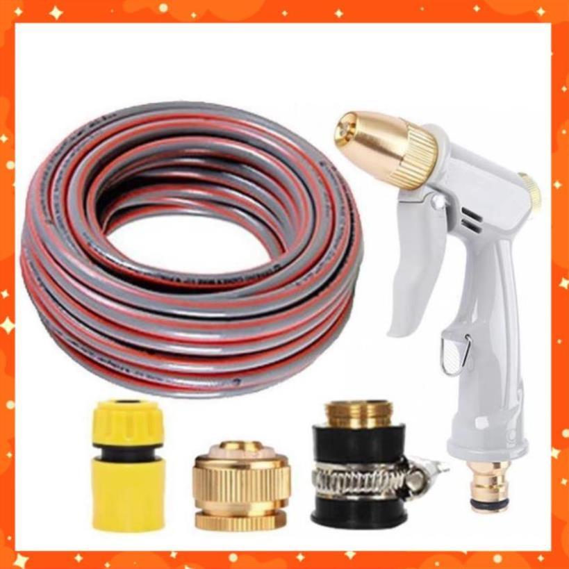 Bộ dây vòi xịt nước tưới cây rửa xe,tăng áp 3 lần,loại 7-10m  206846