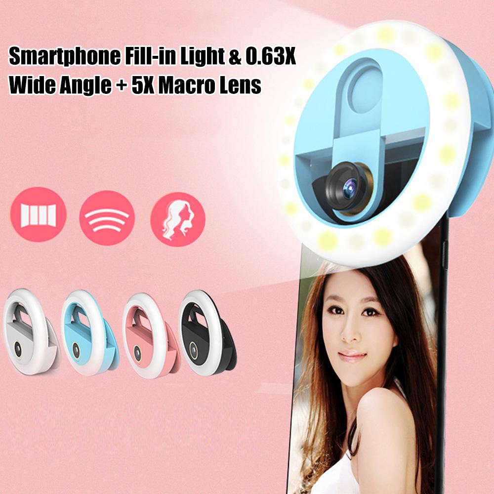 Bộ ống kính máy ảnh điện thoại di động 3 trong 1 độ sáng Rộng 0,63X