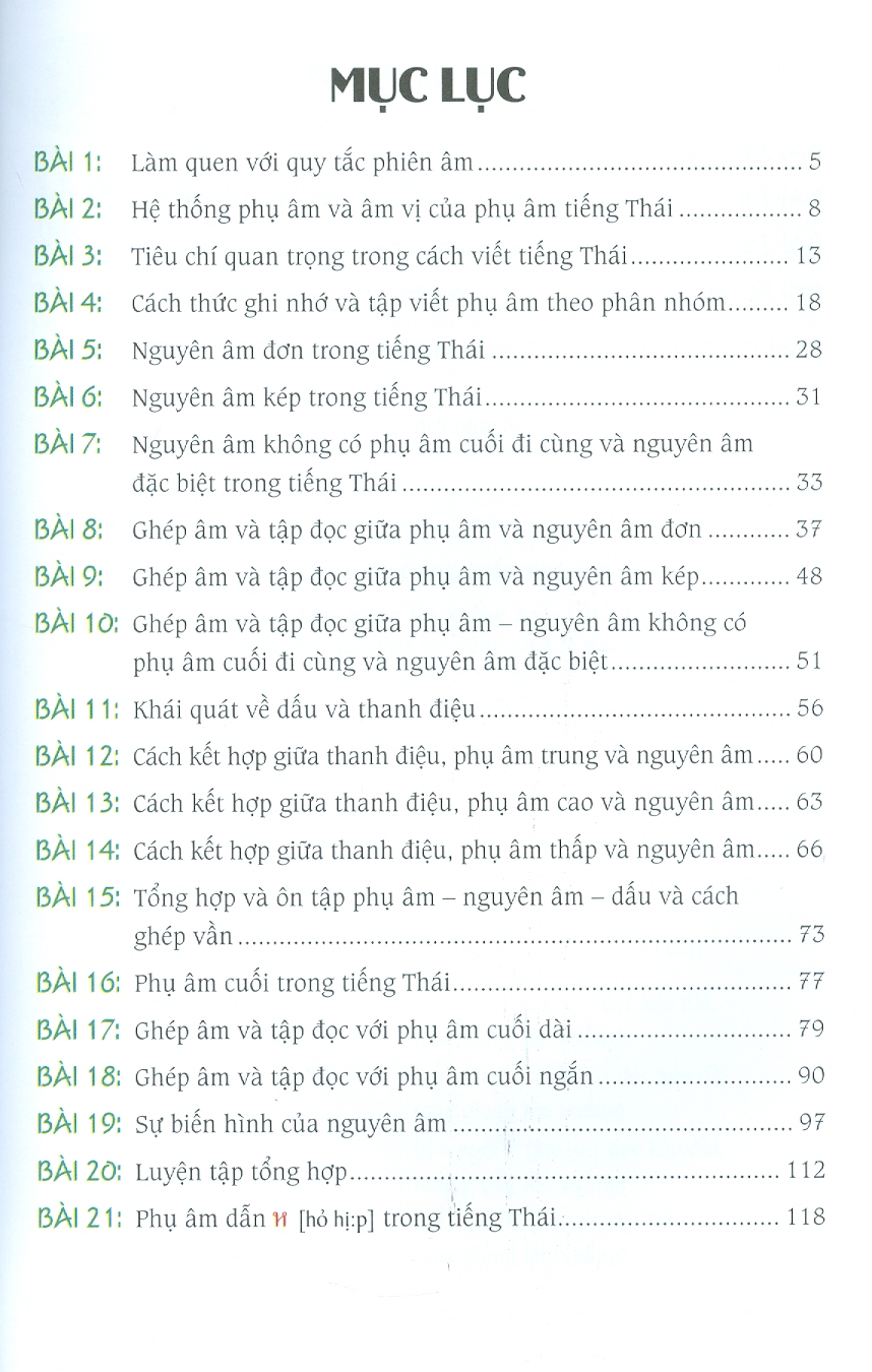 Quy Tắc Đọc Và Viết Tiếng Thái