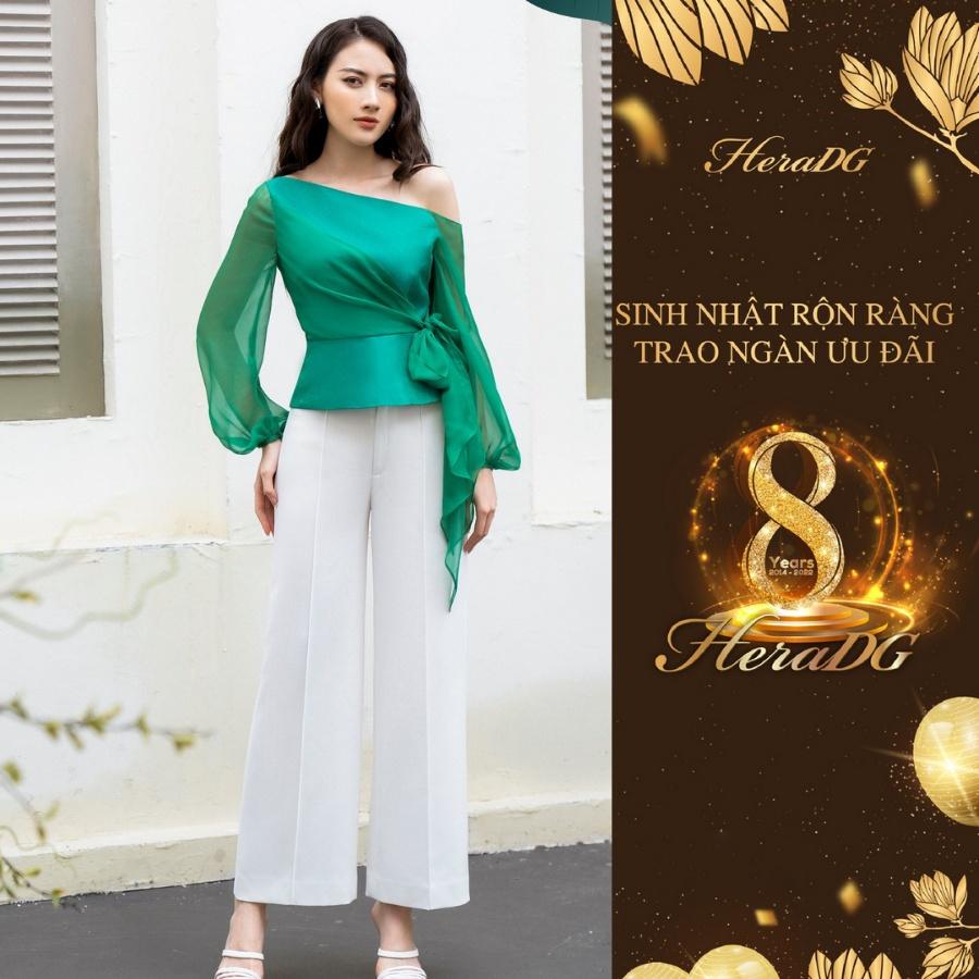 Quần dài nữ công sở HeraDG thiết kế ống suông thanh lịch, chất liệu vải tuytsi cao cấp mềm mịn, thoáng mát SQDBB2010