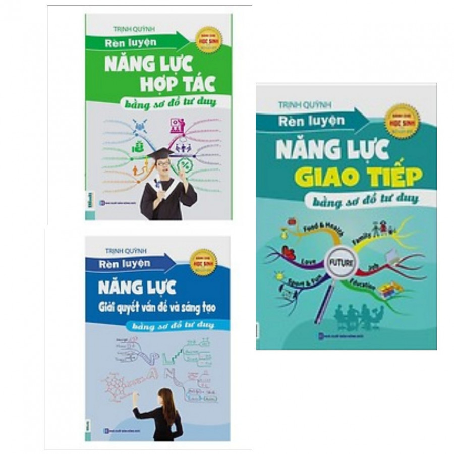 Combo Sách Kỹ Năng Mềm Thông Dụng: Rèn Luyện Năng Lực Hợp Tác Bằng Sơ Đồ Tư Duy + Rèn Luyện Năng Lực Giao Tiếp Bằng Sơ Đồ Tư Duy +  Rèn Luyện Năng Lực Giải Quyết Vấn Đề Và Sáng Tạo Bằng Sơ Đồ Tư Duy (Tặng kèm bookmark thiết kế)