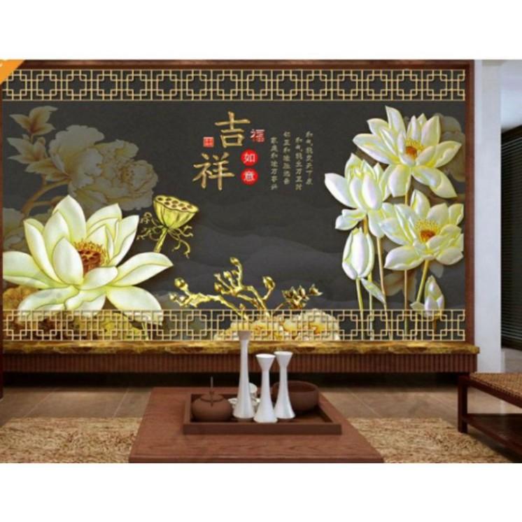 Tranh hoa sen 2m x 2.2m