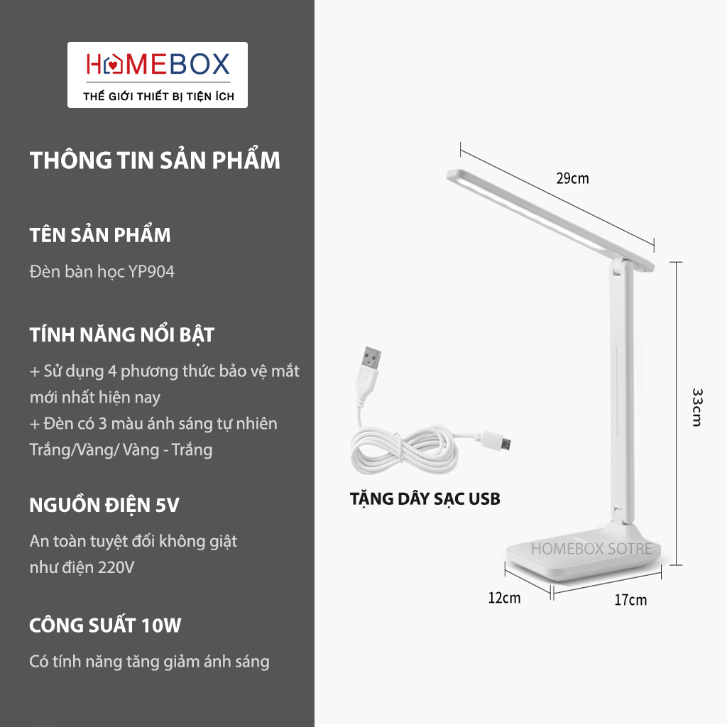 Đèn Học Chống Cận Thị, Đèn Học Để Bàn Làm Việc, Đọc Sách Để Bàn Bóng LED Chống Chói Mắt Lóa Mắt Bảo Vệ Mắt, Cảm Ứng Siêu Sáng - Có Pin Tích Điện - JYoohome