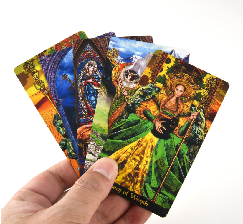 Combo Bộ Bài Bói Tarot Illuminati Kit Deck New Cao Cấp và Túi Nhung Đựng Tarot và Khăn Trải Bàn Tarot