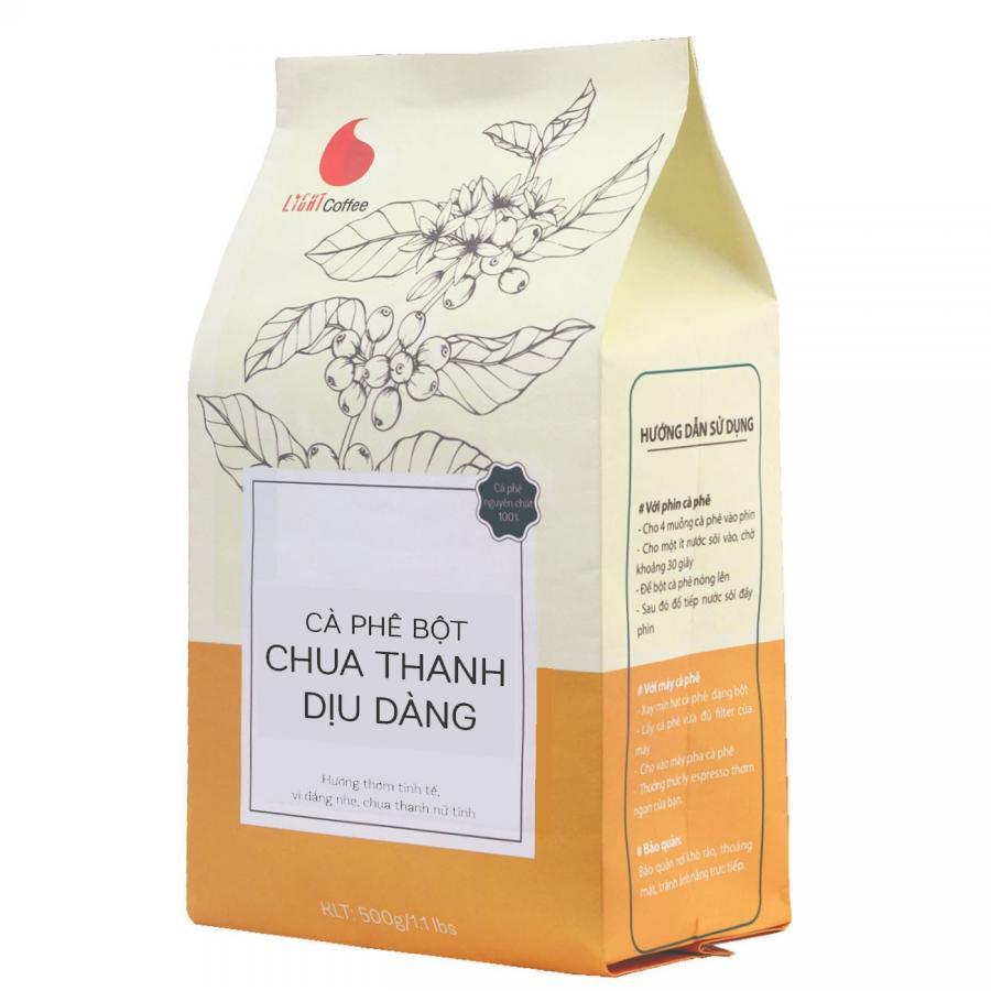 Cà phê hạt Light Coffee Chua Thanh Dịu Dàng 500g