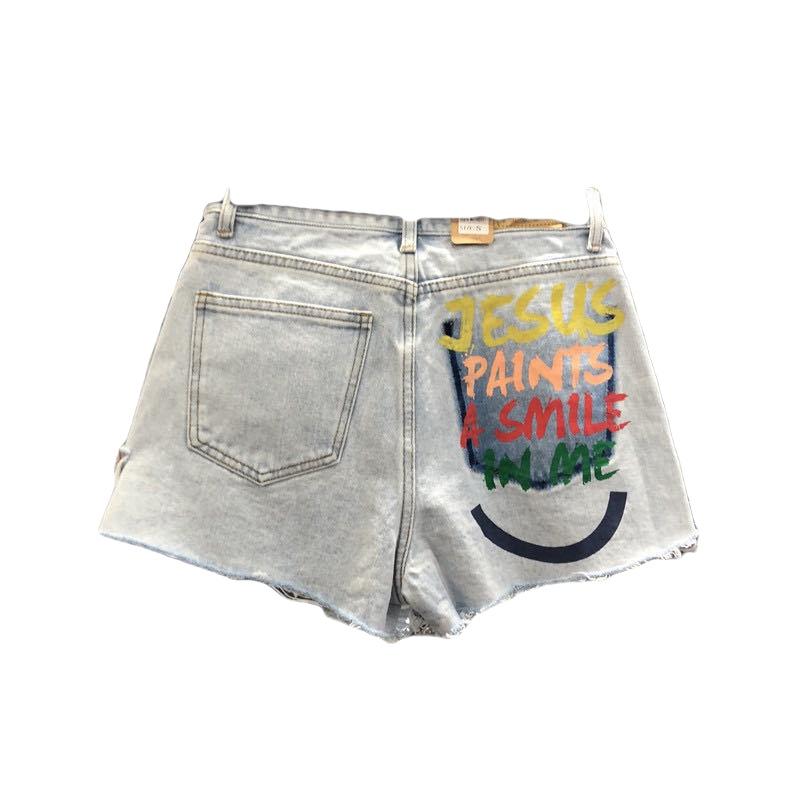 Quần Short Denim Lưng Cao Dáng Ôm Thời Trang Xuân Hè Kiểu Mới 2022 Cho Nữ