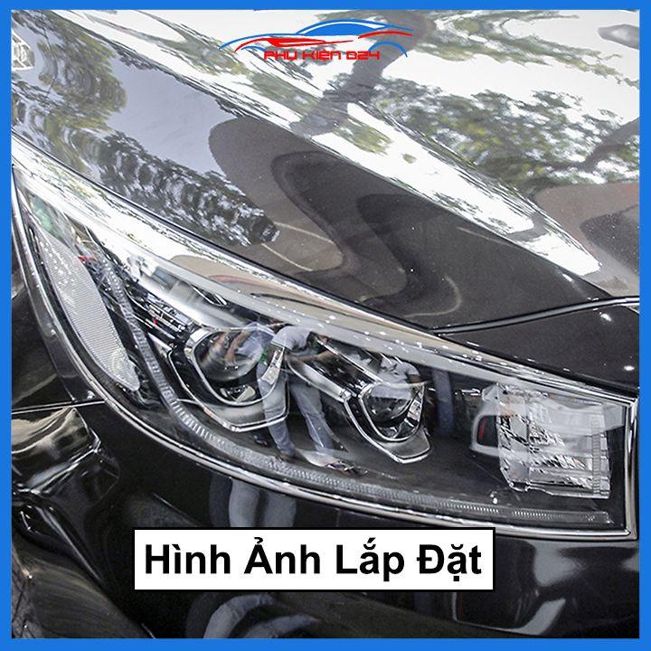 Ốp viền đèn pha hậu mạ crom Kia Sedona chống trầy trang trí bảo vệ xe
