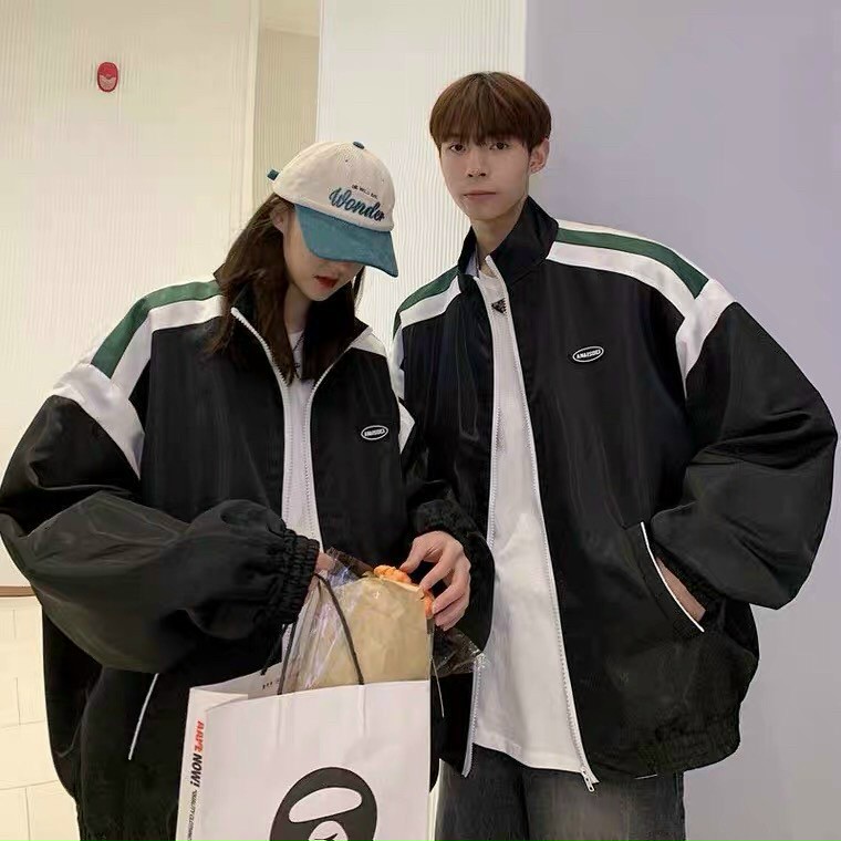 Áo khoác dù nam kiểu bomber 2 lớp thêu logo cá tính năng động nam tính,ÁO KHOÁC BOMBER UNISEX / ÁO KHOÁC DÙ NAM NỮ 2 LỚP THỜI TRANG CÁ TÍNH