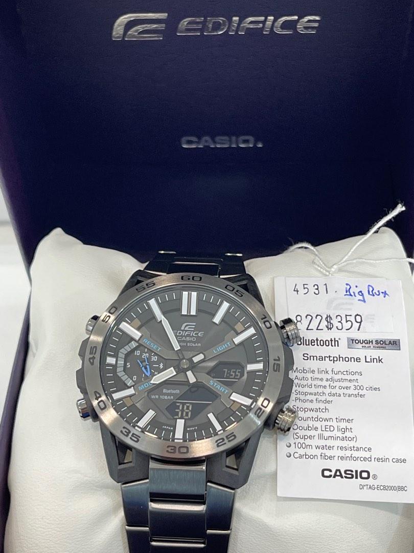 Đồng Hồ Nam Dây Thép Casio Edifice ECB-2000DC-1A Bluetooth Chính Hãng - Pin Năng lượng Mặt Trời - ECB-2000DC-1ADF