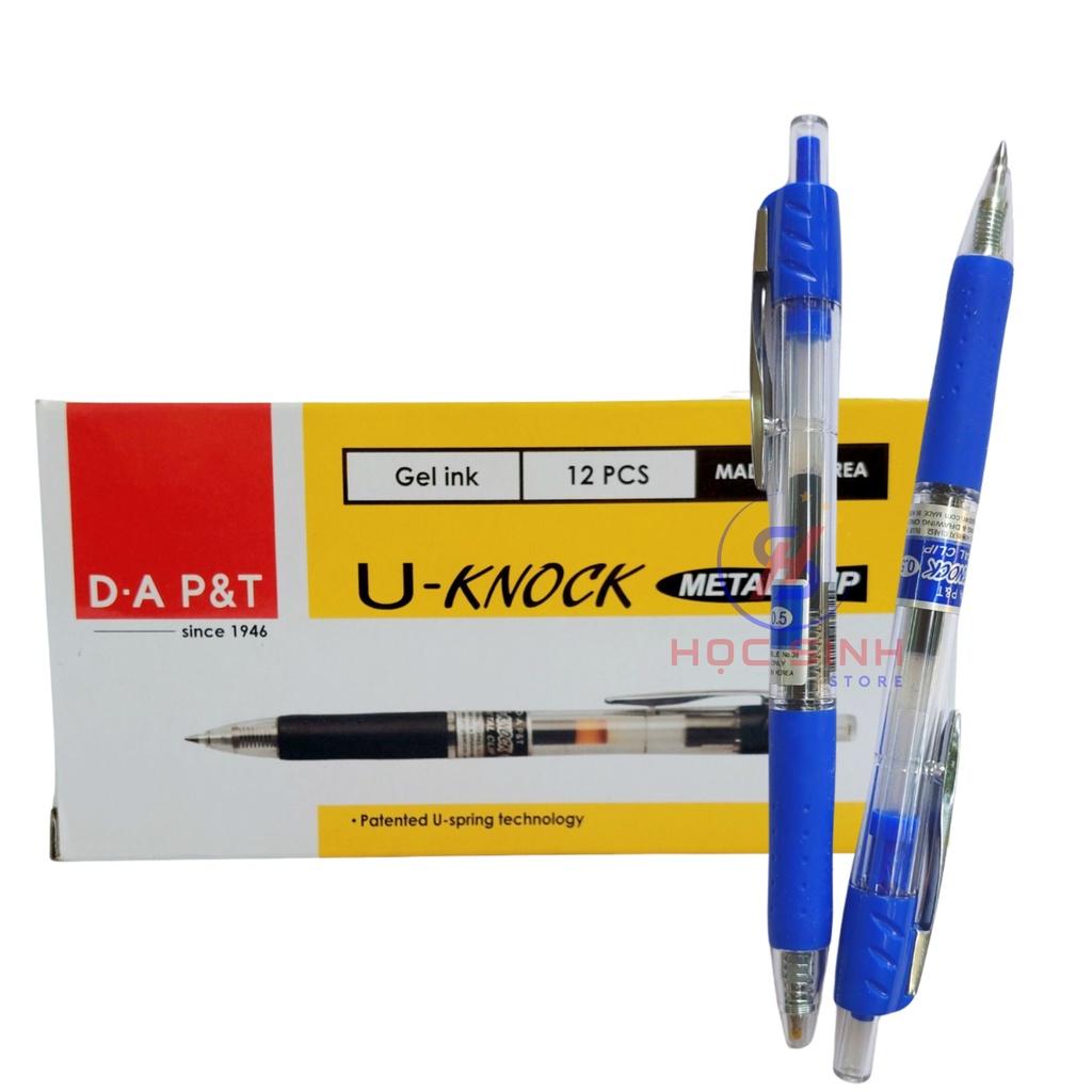 Hộp 12 Cây Viết Bi Bấm Mực Gel U-Knock 0.5mm