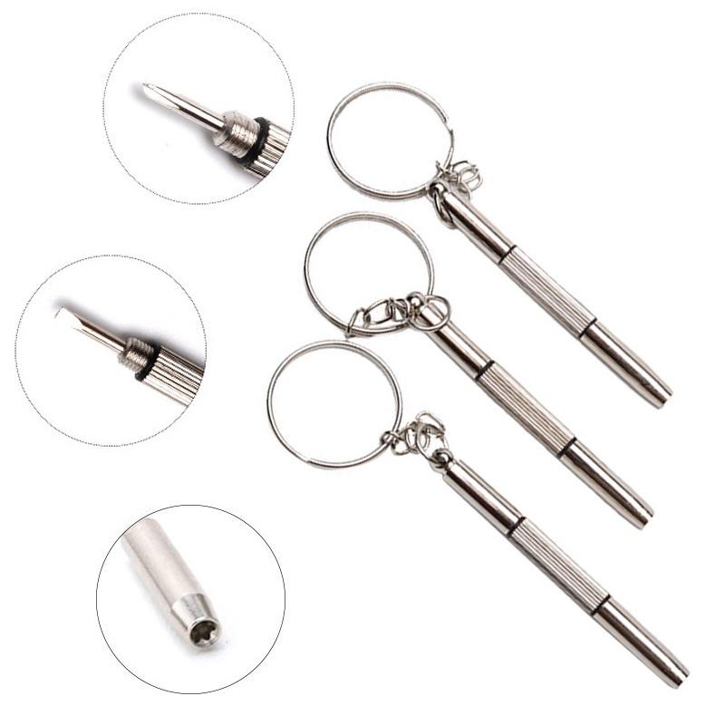 Móc Khóa Tua Vít Đa Năng 3 Trong 1 Sửa Mắt Kính Đồng Hồ Nhỏ Gọn Tiện Dụng Cá Tính - QueenStore