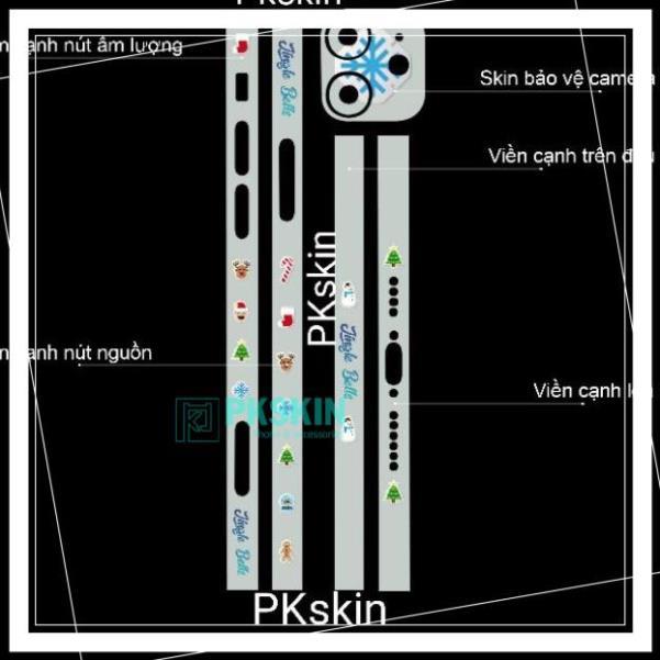 Miếng dán skin viền in hình cho iPhone 12, 12 pro, 12 pro max, 12 mini theo yêu cầu