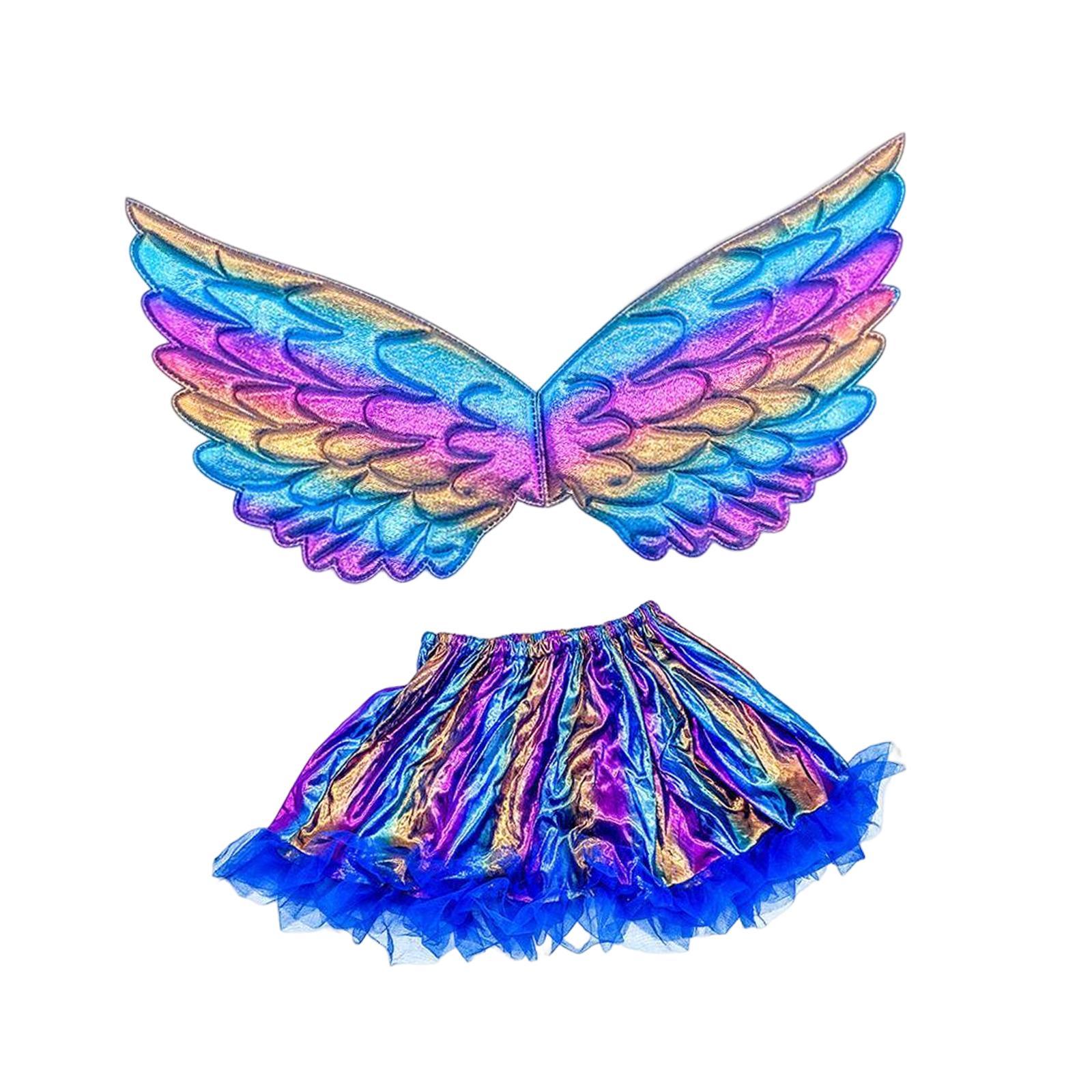 Girls Butterfly Wing Costume Dress up Fairy Tutus Apparel for Halloween Party