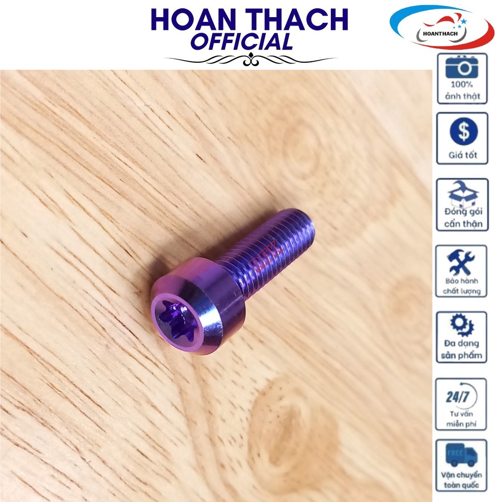 Ốc Gr5 8L20 Đầu Trụ Xanh Tím dùng cho nhiều dòng xe , SP016486 (Giá 1 con)