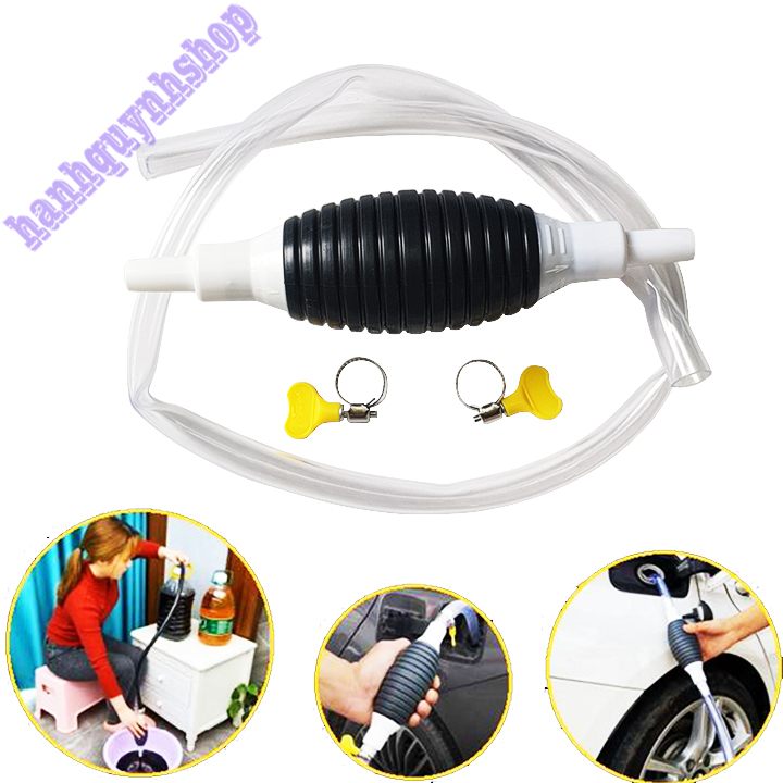 Dụng cụ bơm hút chất lỏng, xăng dầu, rượu, nước bể cá cầm tay tiện lợi dài 1,2m