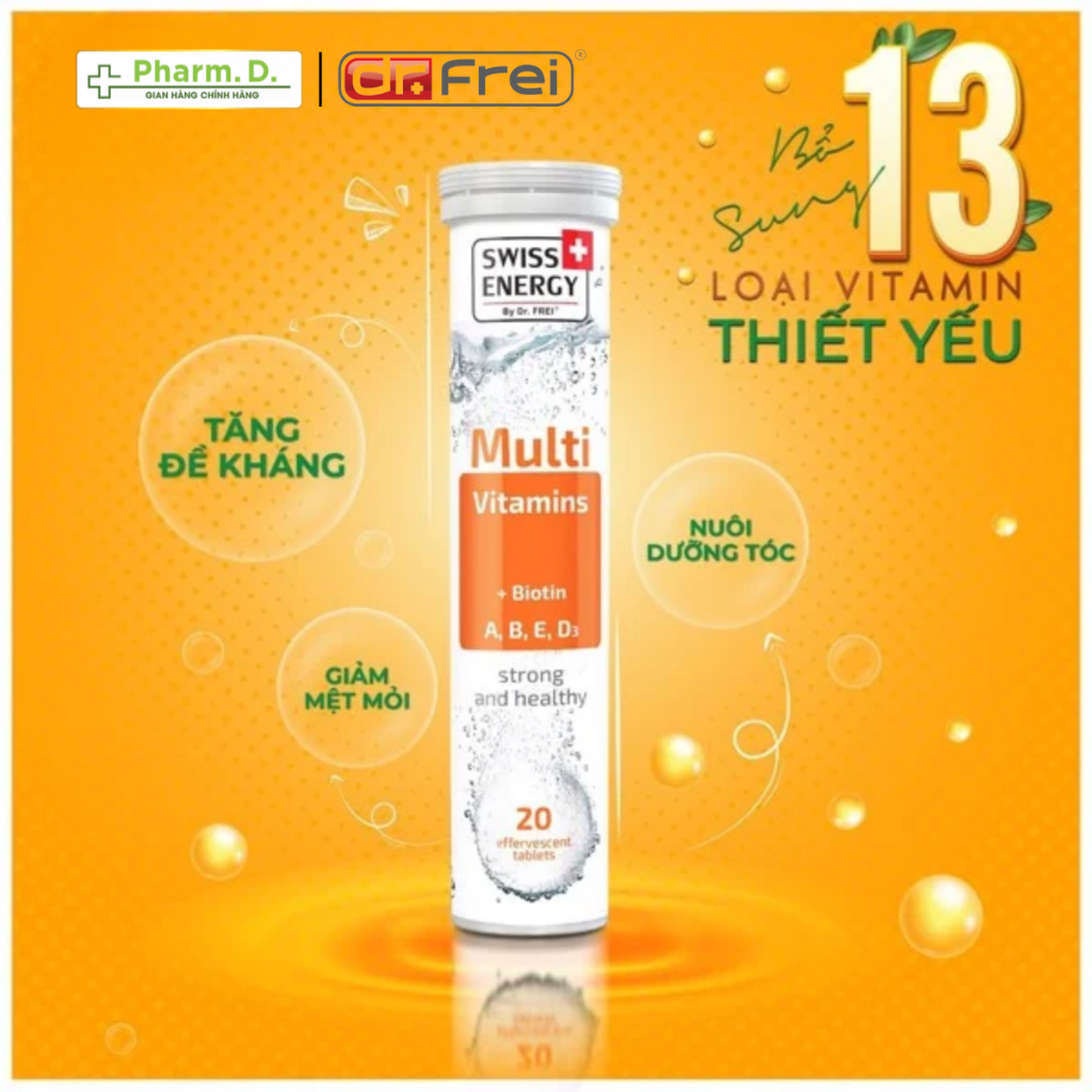 Viên Sủi Dr. Frei Bổ Sung Vitamin Tổng Hợp Và Biotin