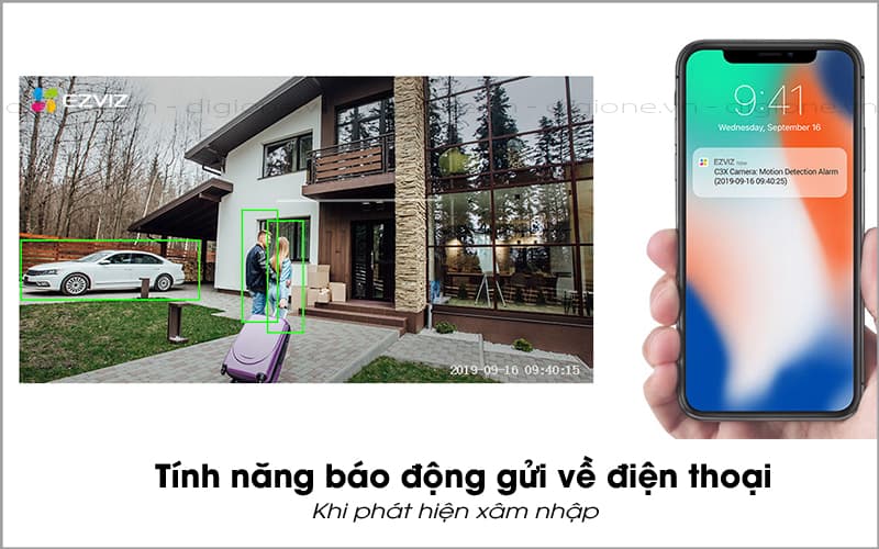 Camera Wifi EZVIZ ngoài trời C3X có màu ban đêm, báo động công nghệ AI - Hàng chính hãng