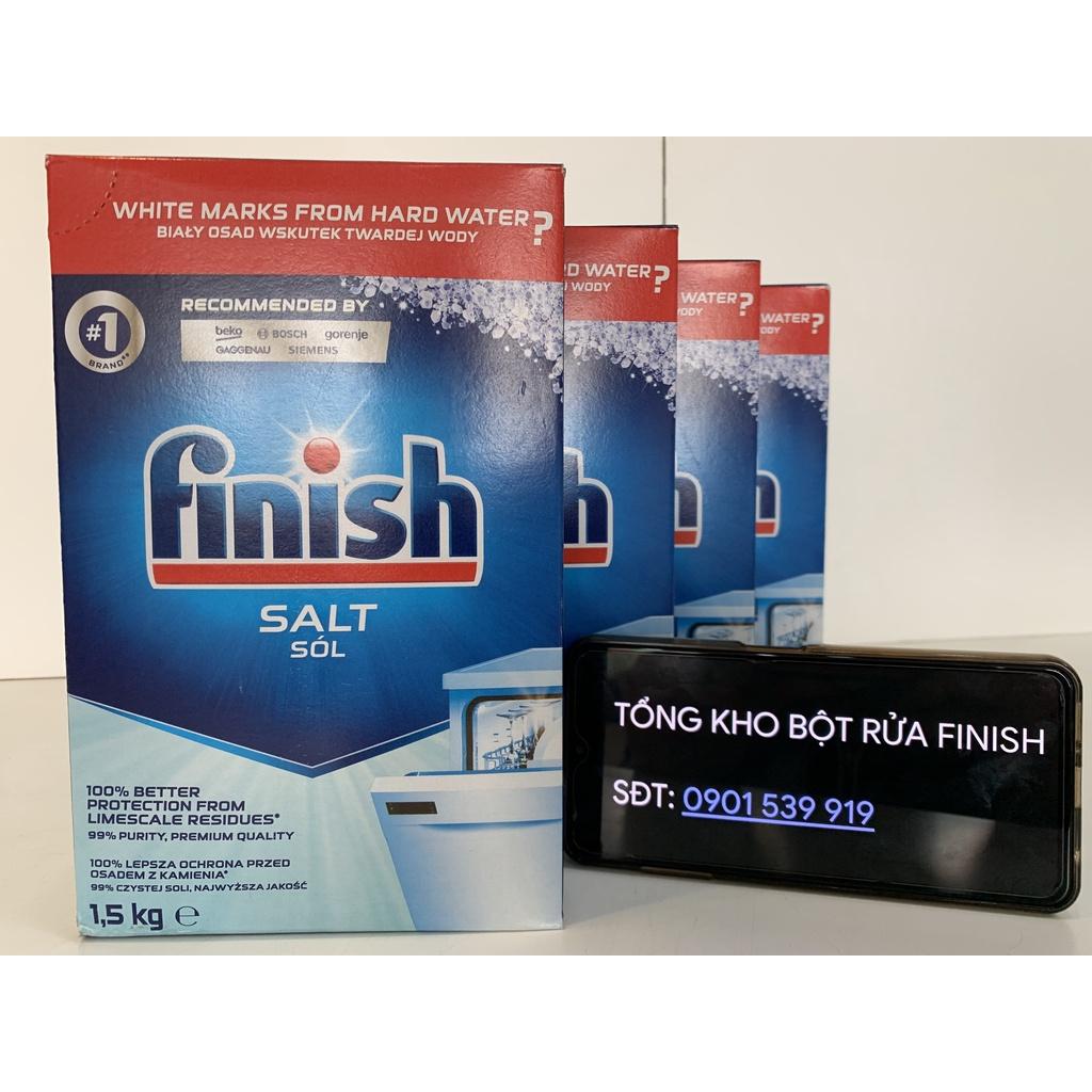 Bột rửa Finish hương chanh 2.5kg - Viên rửa Finish All in one 120V - Nước bóng Finish 750ml - Muối làm mềm nước Finish 1.5kg