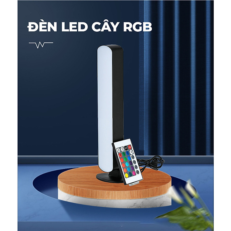 Combo 2 Cây Đèn LED RGB Mới Nhất 2024 Tuỳ Chỉnh Đứng Nằm Trang Trí Bàn Làm Việc Ô tô Cực Kì Đẹp Có Điều Khiển