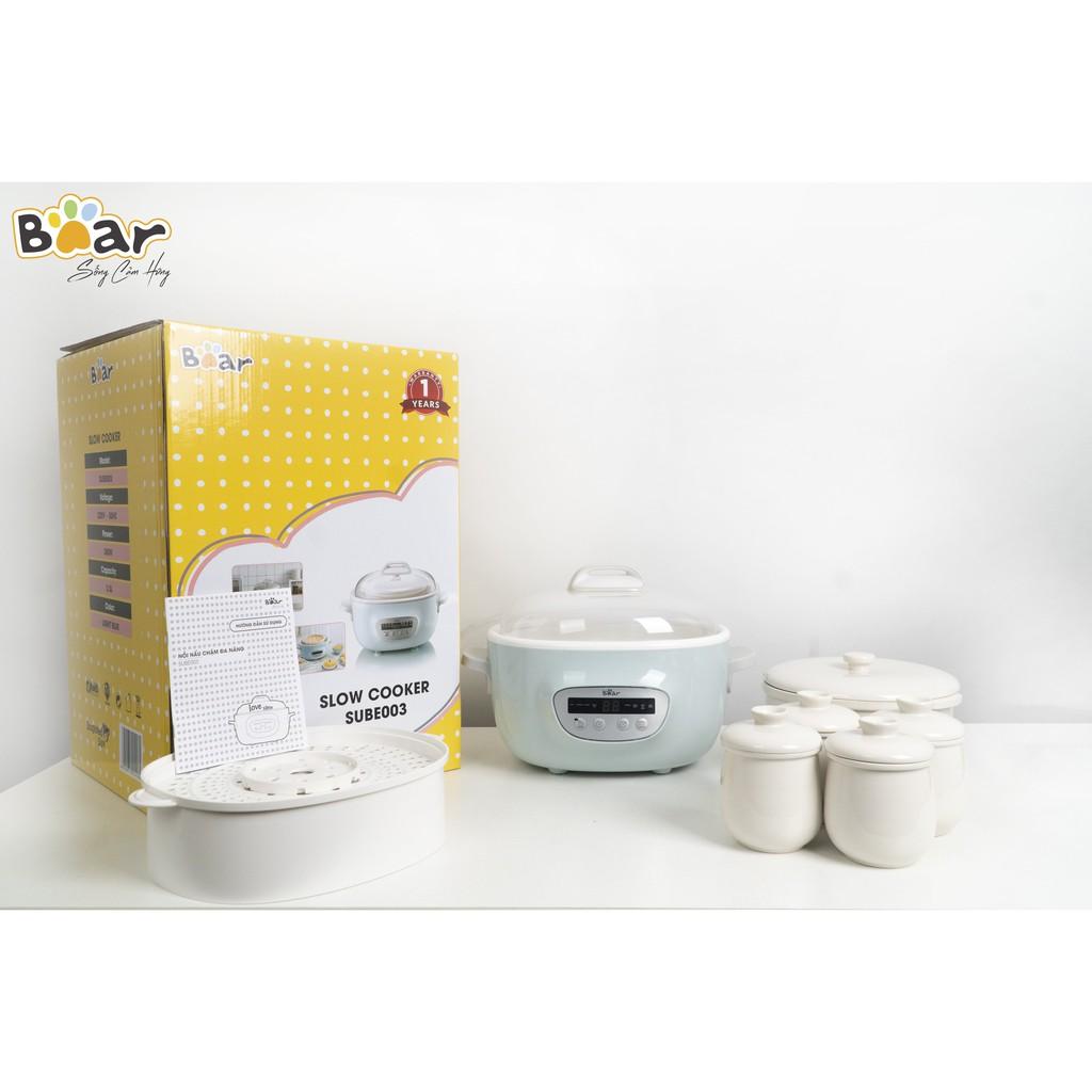 Nồi nấu cháo chậm 0.8L, 1L, 1.6L, 2L Bear BẢN QUỐC TẾ . Nồi nấu chậm Bear tiện lợi an toàn Hàng chính hãng