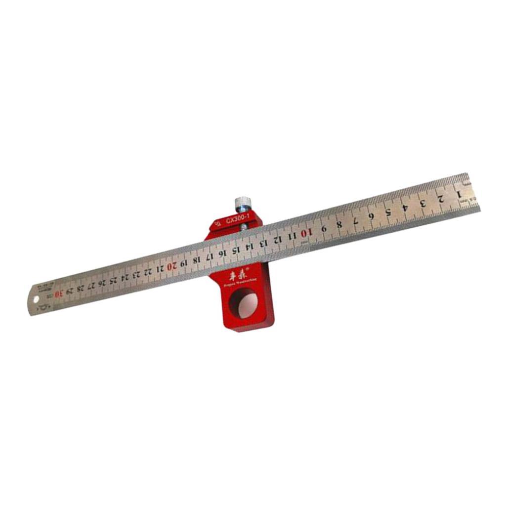 Woodworking Scriber Ruler Line Gauge Ruler 90° 45° Angle Square Ruler Tools