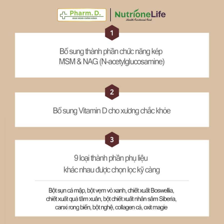 Viên Uống NUTRIONELIFE Joint Bone 1500 Hỗ Trợ Xương Khớp, Giúp Xương Chắc Khỏe