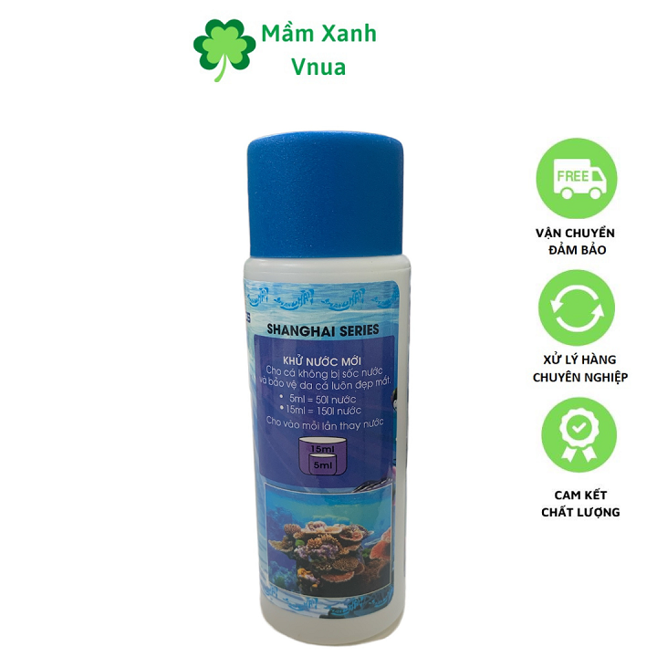 Dung Dịch Khử Nước Clo Mới Cho Hồ Cá Cảnh Shanghai - Dung Dịch Thay Nước Mới - Chai 200Gr