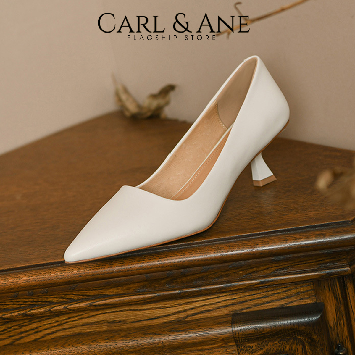 Carl & Ane - Giày cao gót mũi nhọn gót cao 5cm kiểu dáng công sở basic _ CP017