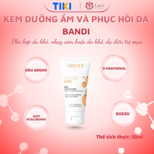 Kem dưỡng ẩm và phục hồi da - Bandi boost care with hyaluronic acid 50ml