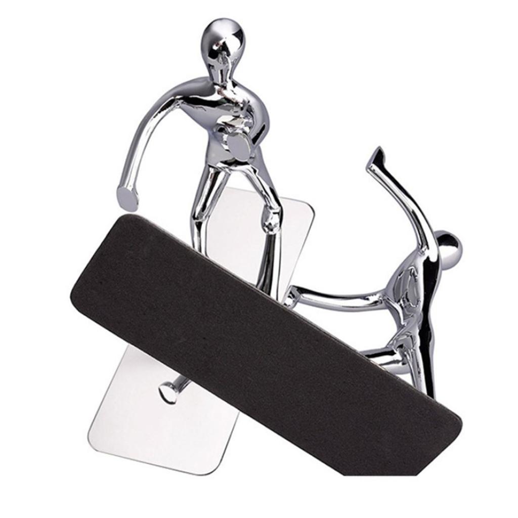 2pcs/set Decorative Kungfu Man Bookends Heavy Duty Metal Book Ends Book Stands Bookshelf
