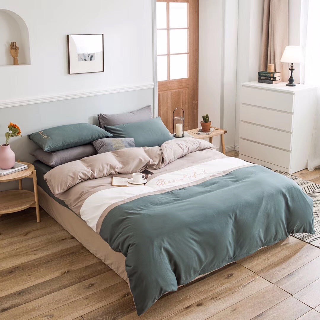 Bộ Chăn Ga Gối Cao Cấp Cotton TiCi phối 15