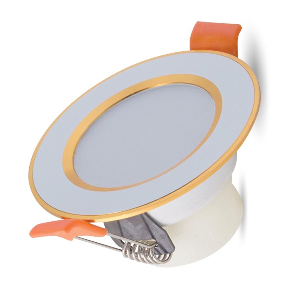 Đèn LED âm trần đổi 3 màu 3W Rạng Đông, khoét lỗ 60, vỏ nhôm đúc -