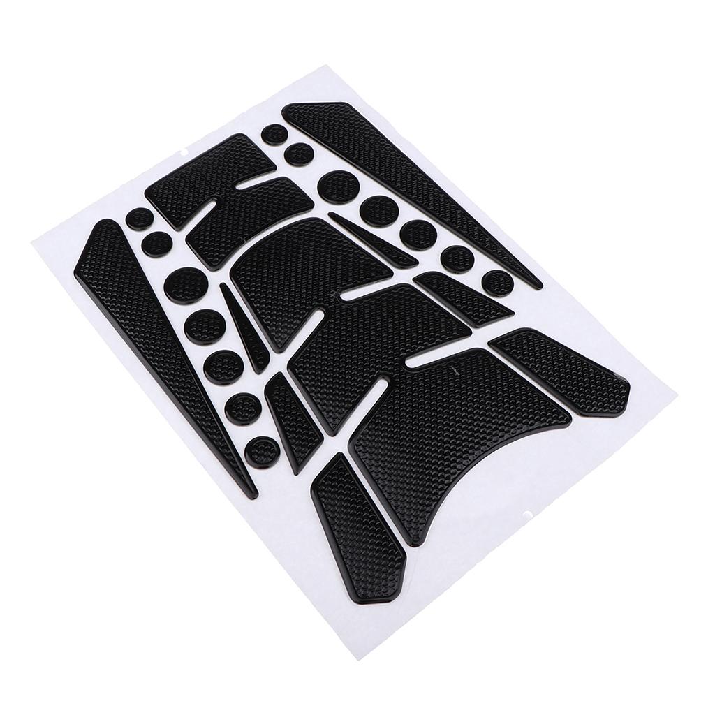 3D Carbon Fiber Look Motorcycle Sport Tank Gas Protector Pad Sticker Universal Fit