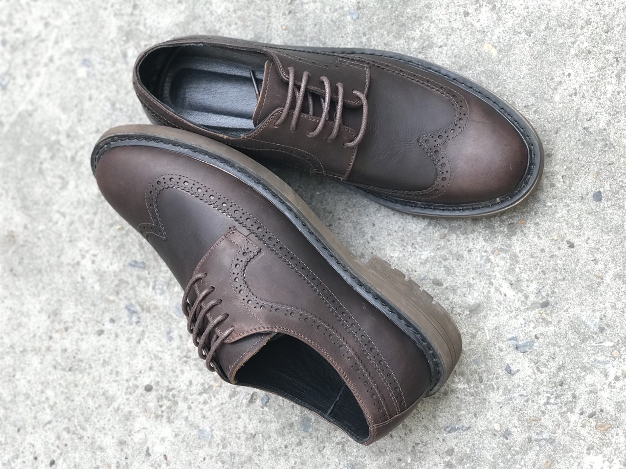 Giày tây nam da bò cao cấp derby brogues