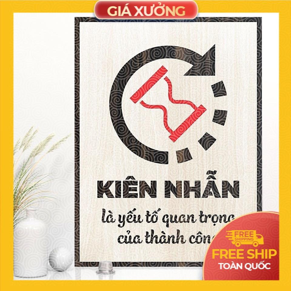 Tranh tạo động lực trang trí văn phòng gỗ - Kiên nhẫn là yếu tố quan trọng của thành công