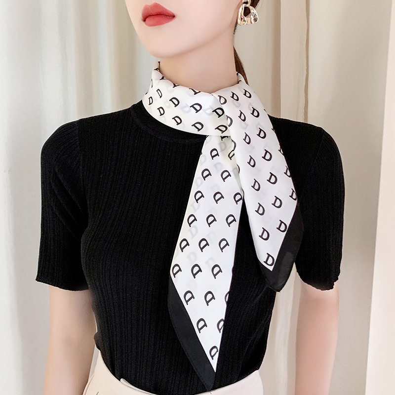 Khăn Lụa Vuông Chữ "D" Cao Cấp Làm Aó Và Đồng Phục - Chất Liệu Chiffon - 70x70cm - Mã KL003