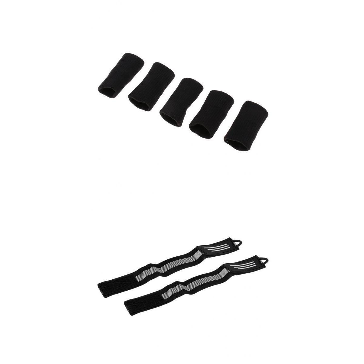 1 Pair Bike  Elastic Trousers Pants Band Leg Strap with Finger