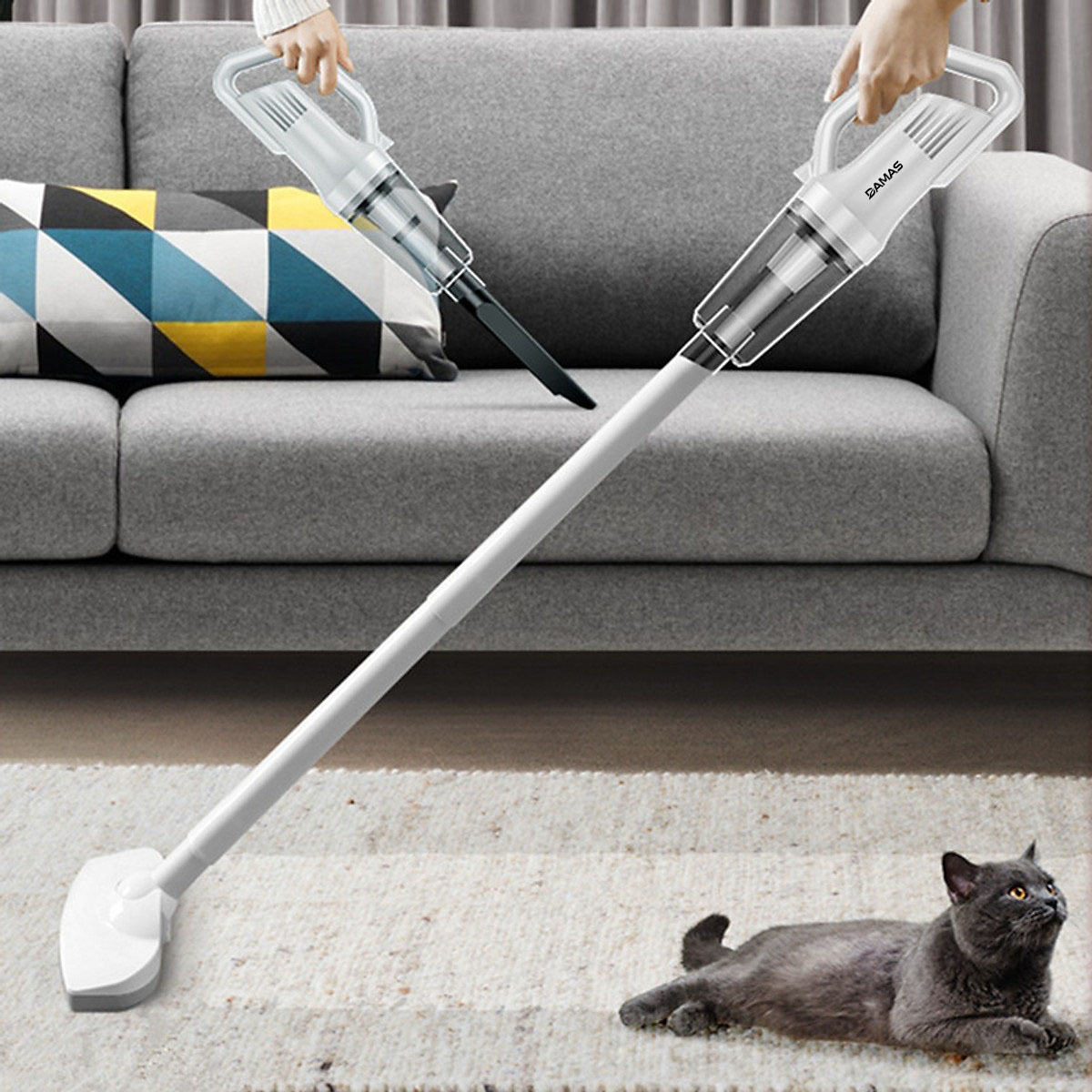 Máy Hút Bụi Cầm Tay Không Dây Sử Dụng Pin Sạc Damas Vacuum Cleaner D610 - Hàng Chính Hãng