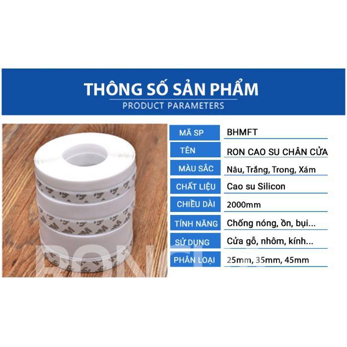 Gioăng tốt 2 Mét Ron Chân Cửa Cao Su LOẠI CẢI TIẾN Dán Chống Bụi Côn Trùng 25 35 45mm